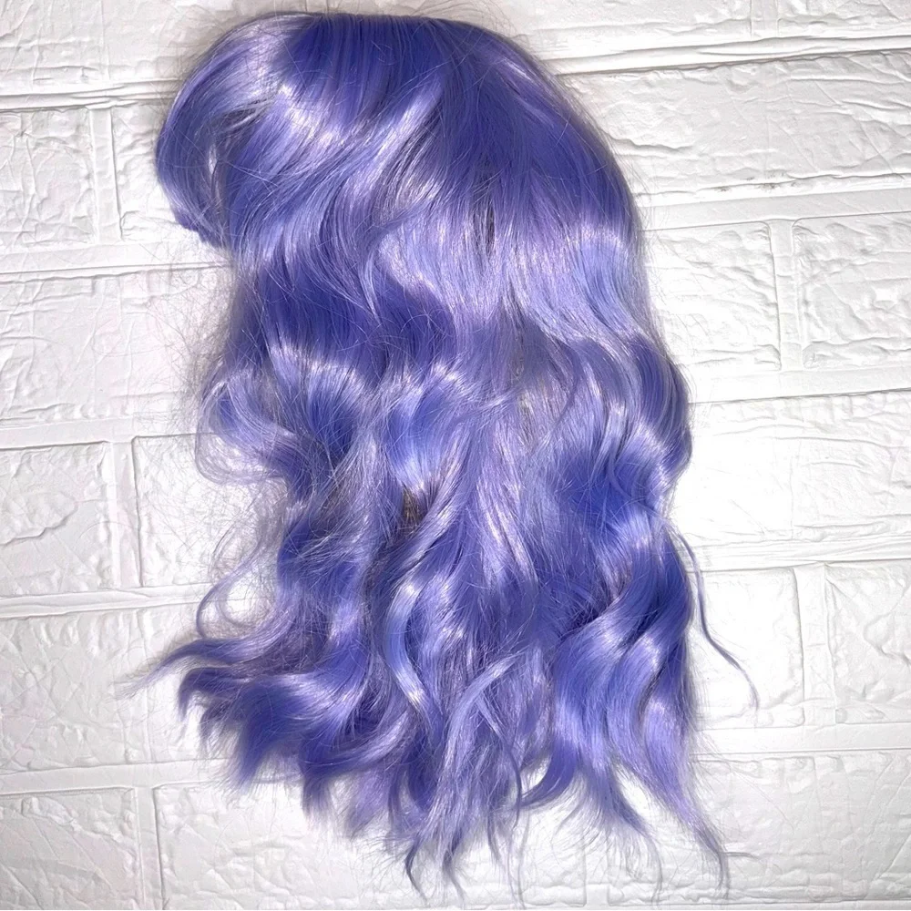 New Purple Bang w/ Waves Wig